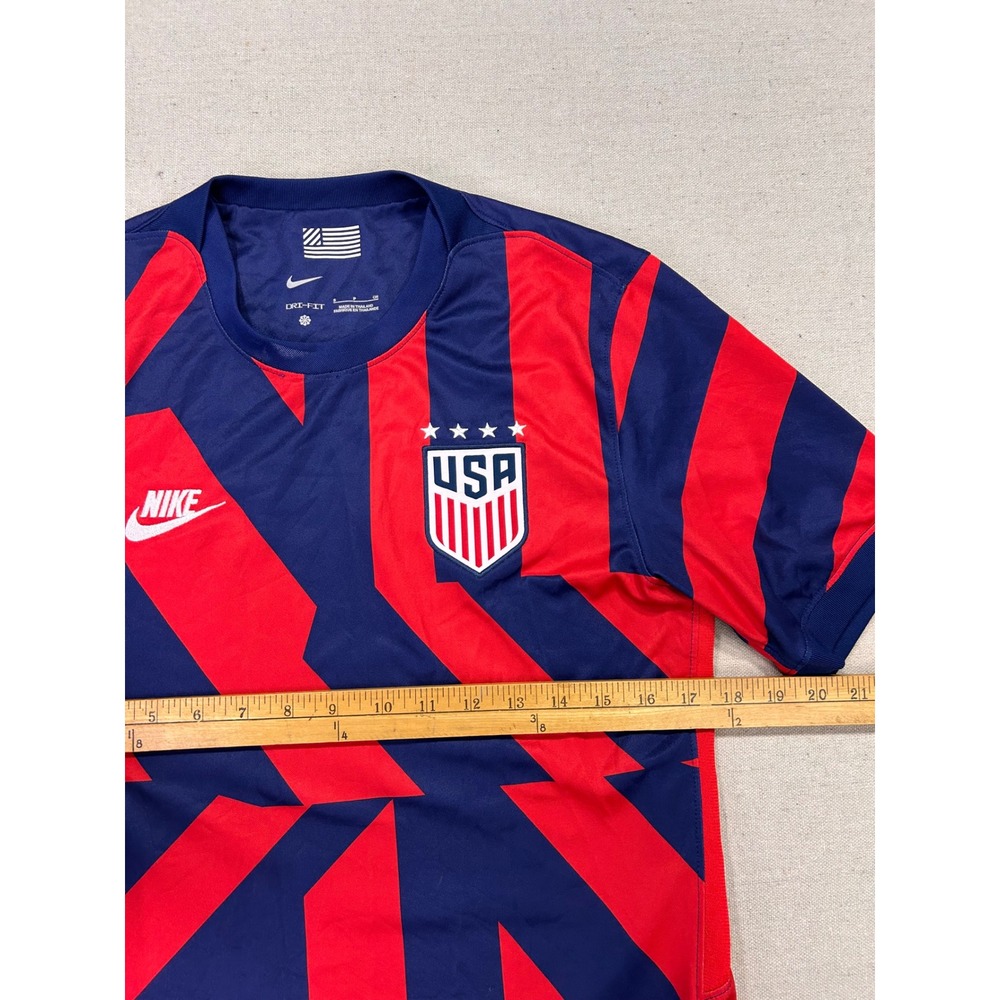 Nike Men's Small USA Soccer USMNT Pre-Match Training Jersey Red Navy Blue - Picture 3 of 7